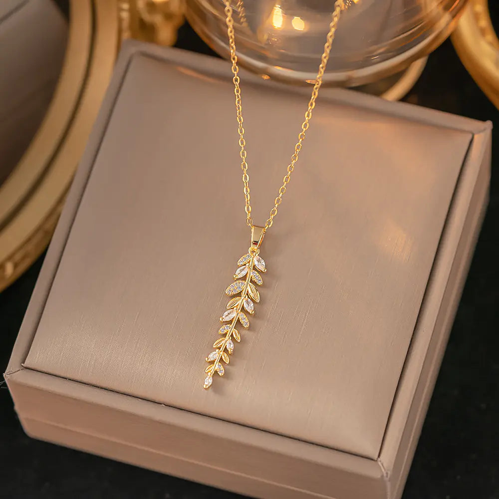 52 MODELS of colorfast Titanium Steel Necklace for Women - Elegant Design