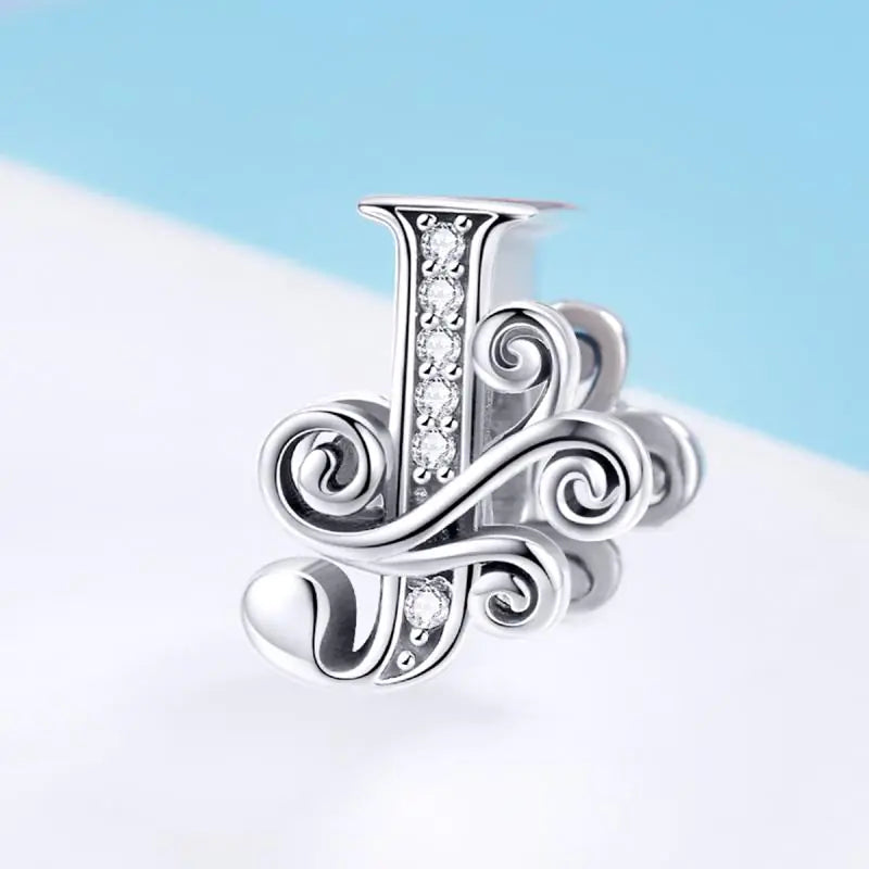 Vintage Pattern Alphabet Beads S925 Silver DIY Bracelet