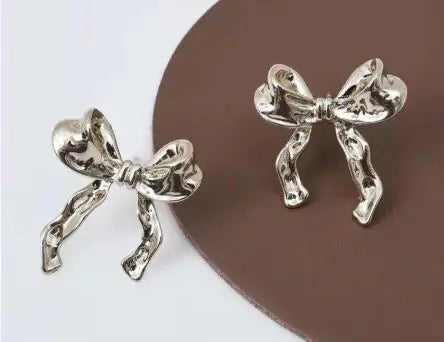 Metal Bowknot Earrings