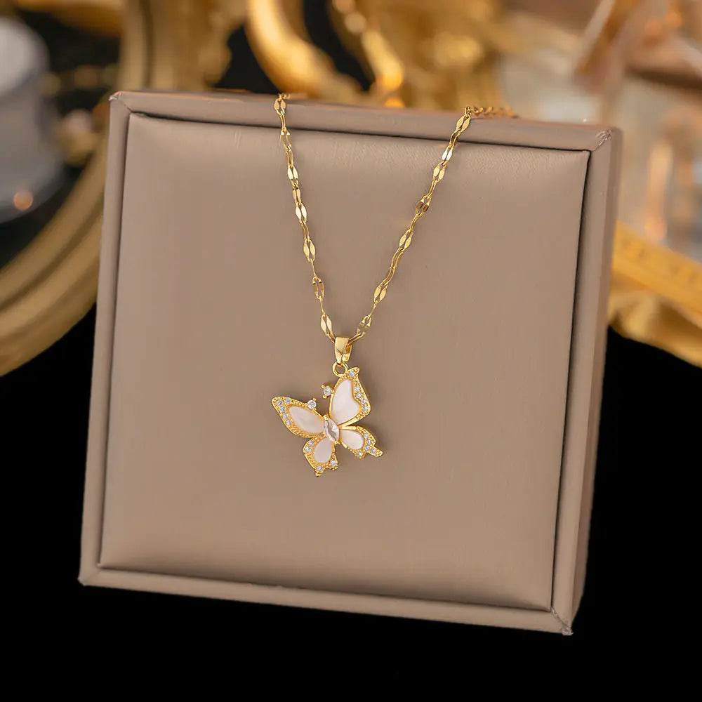 52 MODELS of colorfast Titanium Steel Necklace for Women - Elegant Design