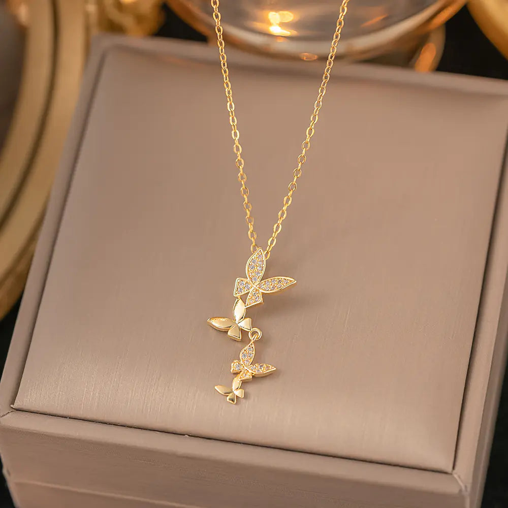52 MODELS of colorfast Titanium Steel Necklace for Women - Elegant Design