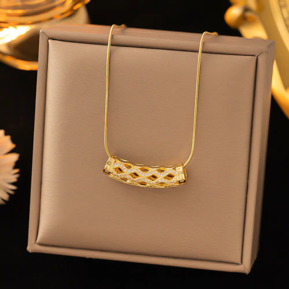 52 MODELS of colorfast Titanium Steel Necklace for Women - Elegant Design