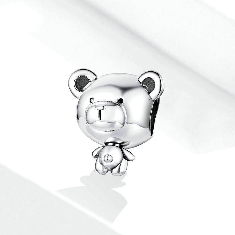 DIY Bear Beads Bracelet Accessories S925 Silver Beads