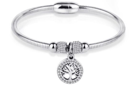 Bracelet religieux avec croix et arbre de vie (une pièce)
