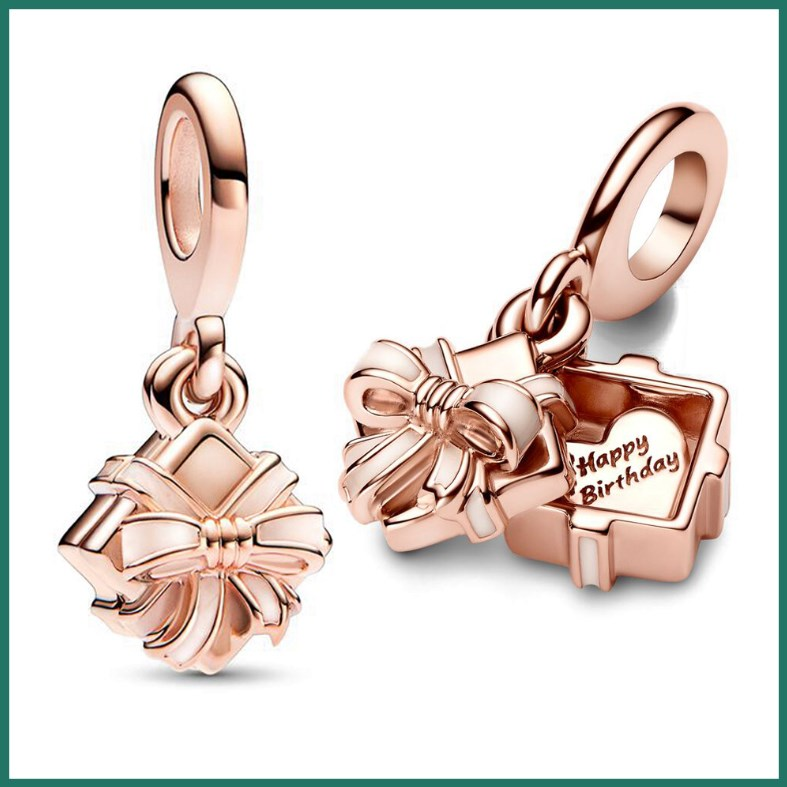 925 Sterling Silver Charm with Birthday Gift Box (One)