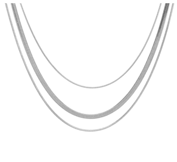 Collier Triad Elegance - Design multicouche en acier titane (une pièce)