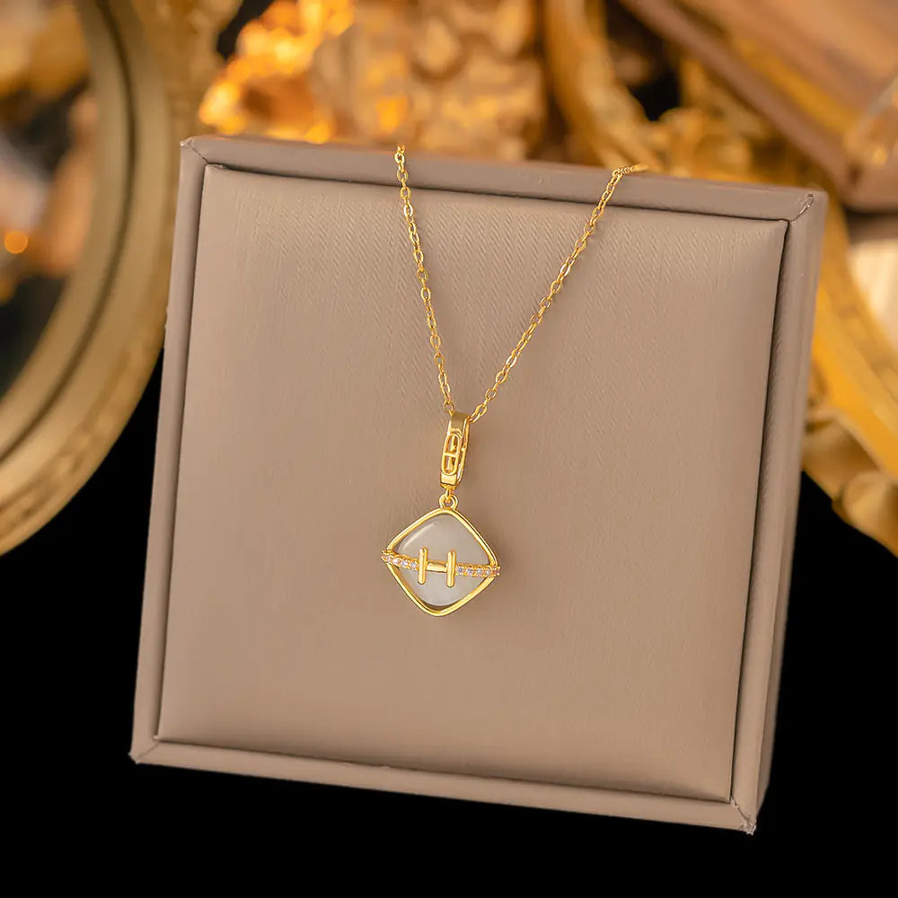 52 MODELS of colorfast Titanium Steel Necklace for Women - Elegant Design