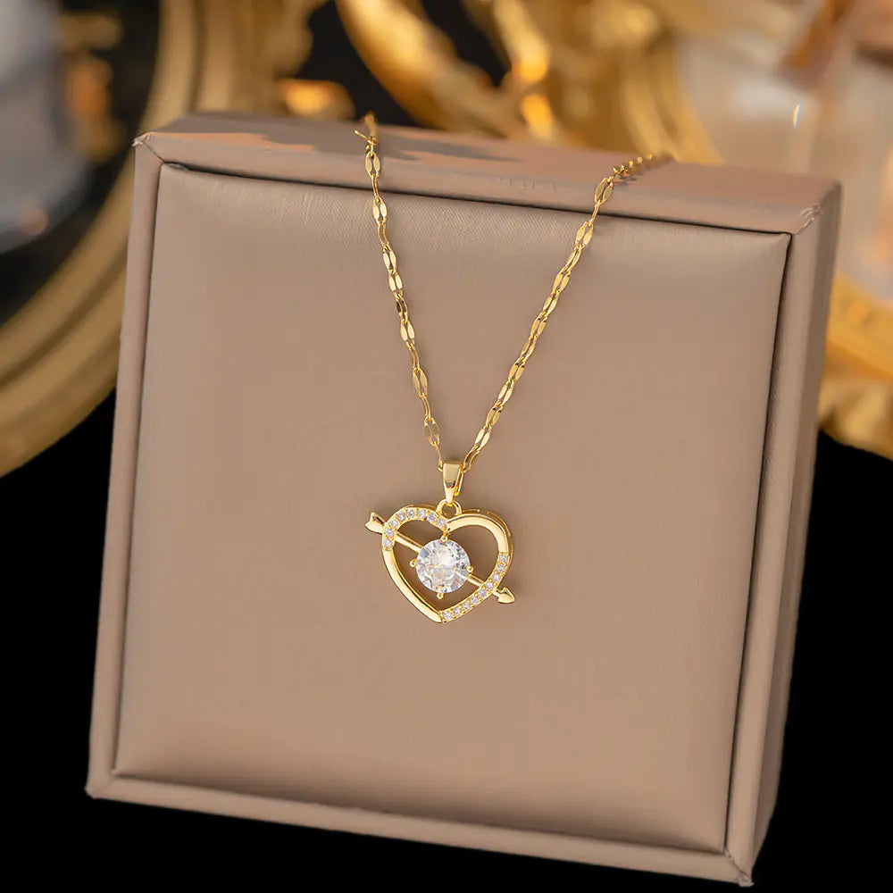 52 MODELS of colorfast Titanium Steel Necklace for Women - Elegant Design