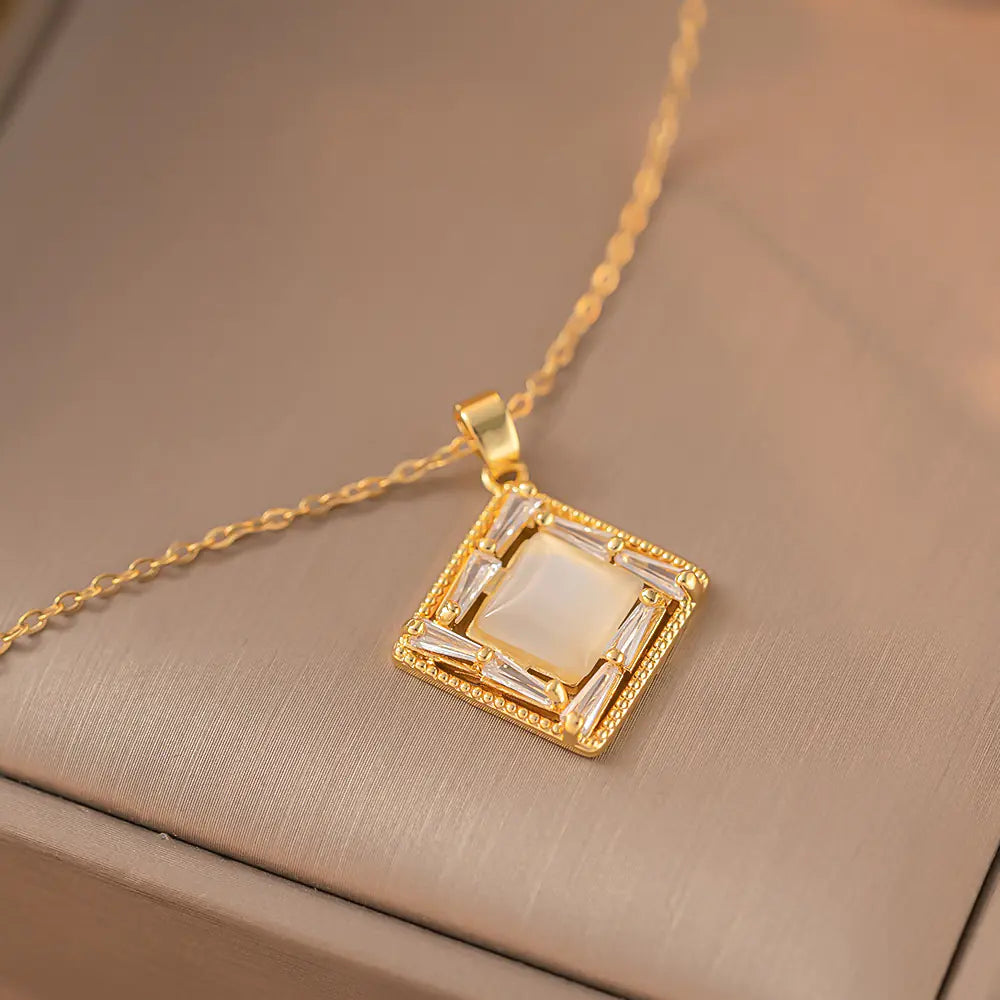 52 MODELS of colorfast Titanium Steel Necklace for Women - Elegant Design