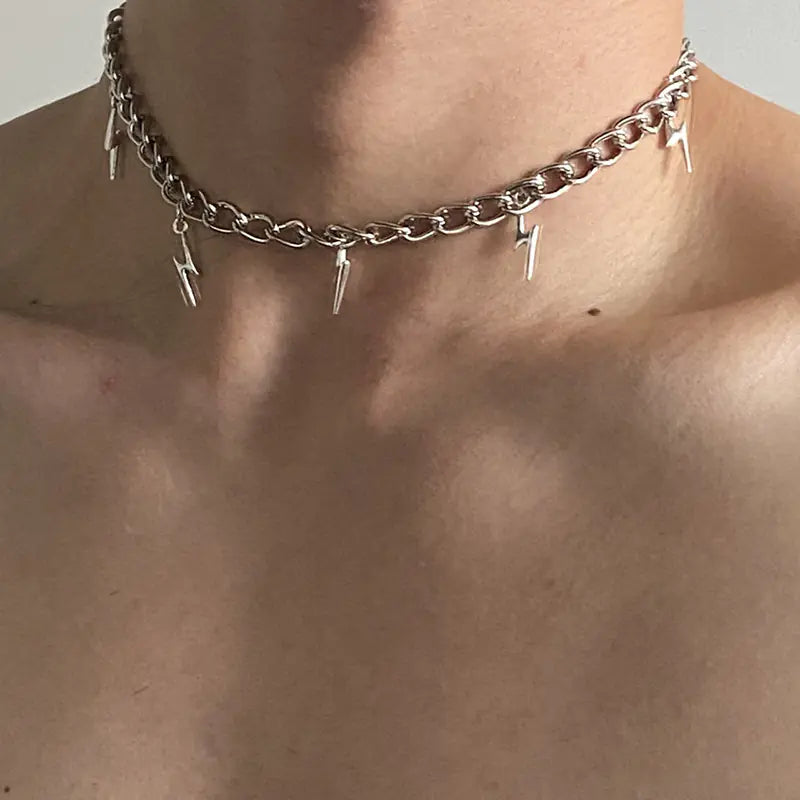 Lightning Necklace - Fashionable Hip Hop Design for Men