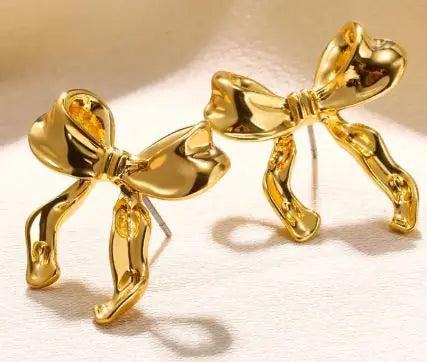 Metal Bowknot Earrings