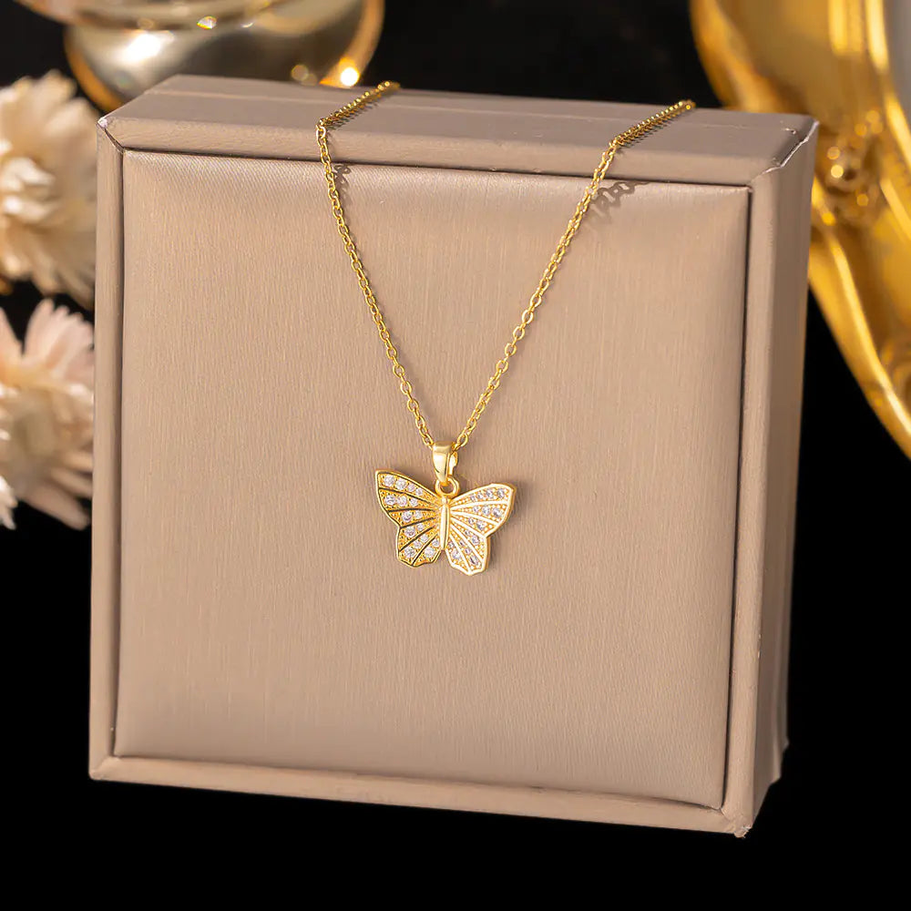 52 MODELS of colorfast Titanium Steel Necklace for Women - Elegant Design