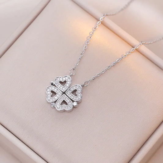 Heart Clover Necklace (One Piece)