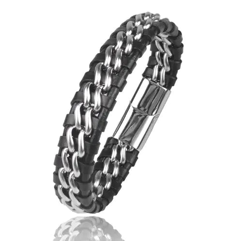 Genuine Leather Men's Bracelet - Genesis (Single Item)