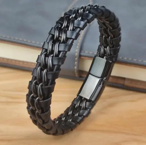 Genuine Leather Men's Bracelet - Genesis (Single Item)