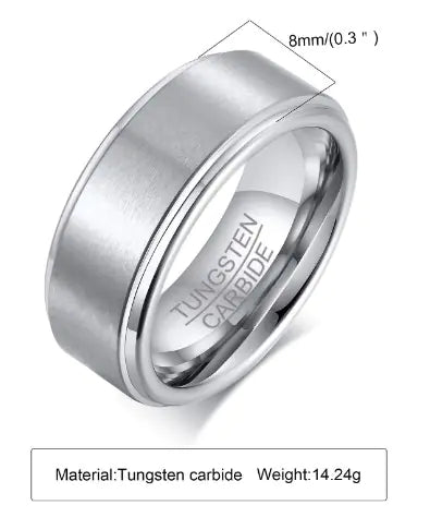 Bague en acier tungstène pour homme : un accessoire élégant