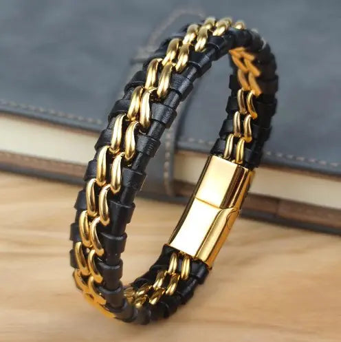 Genuine Leather Men's Bracelet - Genesis (Single Item)