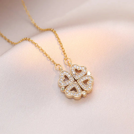 Heart Clover Necklace (One Piece)