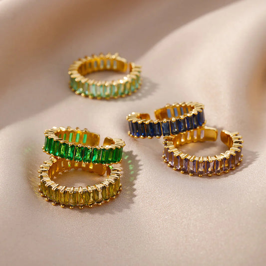 Rainbow Zircon Rhinestone Ring for Women
