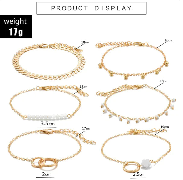 Pulseira com pingente de folha de flecha floral