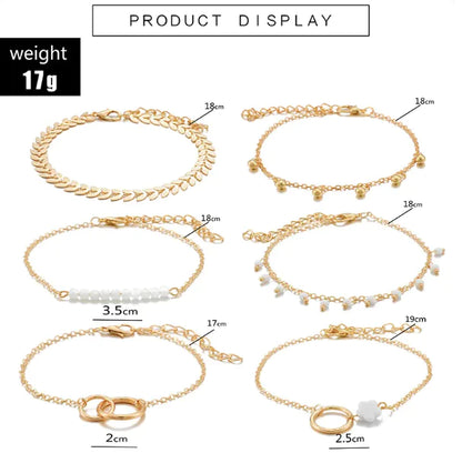 Pulseira com pingente de folha de flecha floral