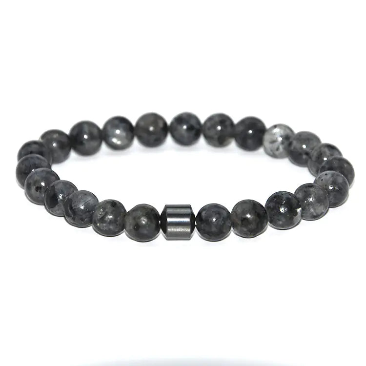 Black Tiger Eye Bead Bracelet with Natural Stone