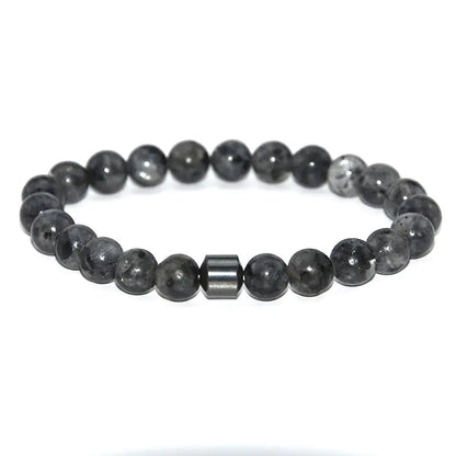 Black Tiger Eye Bead Bracelet with Natural Stone