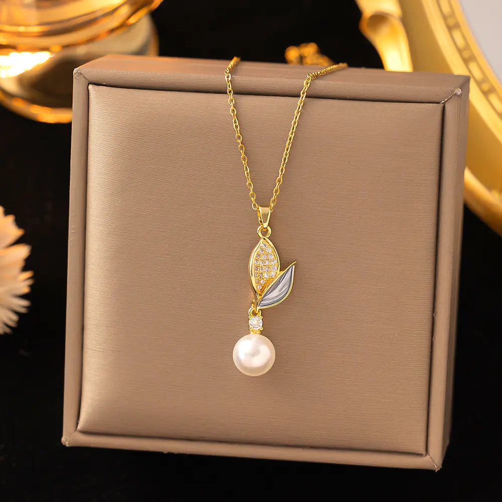52 MODELS of colorfast Titanium Steel Necklace for Women - Elegant Design