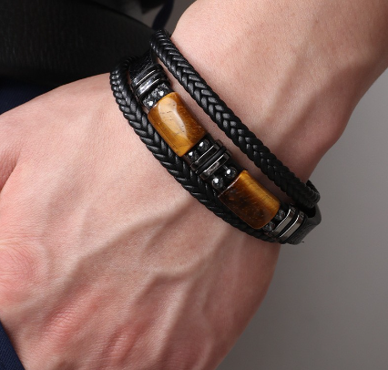 Bracelet œil de tigre pour mon fils (article unique)