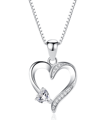 Collier pendentif Sacré-Cœur en argent sterling (une pièce)