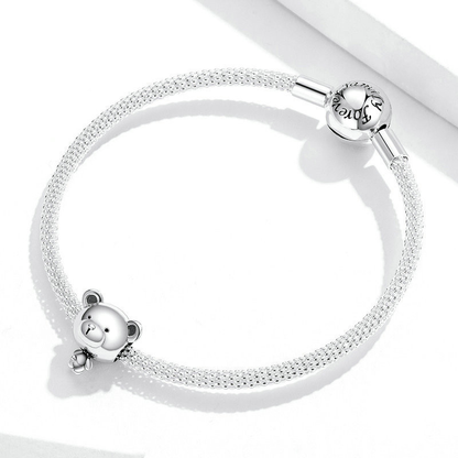 DIY Bear Beads Bracelet Accessories S925 Silver Beads