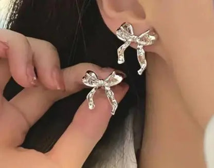 Metal Bowknot Earrings