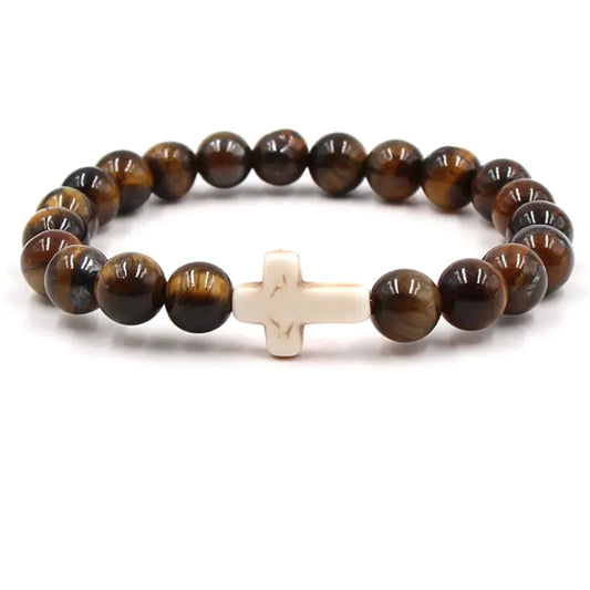 Nine-Color Turquoise Tiger Eye Buddha Bead Bracelet
