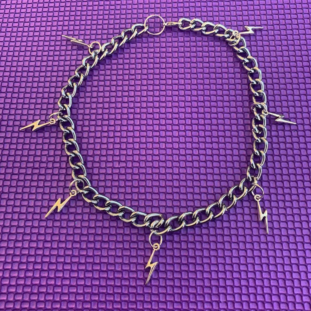 Lightning Necklace - Fashionable Hip Hop Design for Men